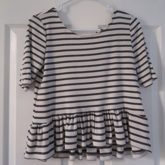 Copper Key Striped Babydoll Top - Picture 1 of 3